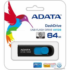 USB Flash A-Data DashDrive UV128 64GB (черный/синий)