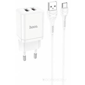 Сетевое зарядное Hoco N25 USB Type-C (белый)