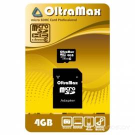 Карта памяти OltraMax  microSDHC Class 4 + SD adapter