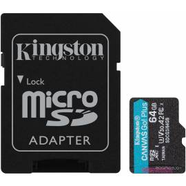 Карта памяти Kingston Canvas Go! Plus microSDXC 64GB (с адаптером) (SDCG3/64GB)