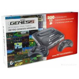 Игровая приставка Retro Genesis Modern (2 проводных геймпада, 300 игр)