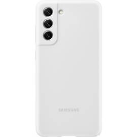 Чехол Samsung Silicone Cover S21 FE (белый) (EF-PG990TWEGRU)
