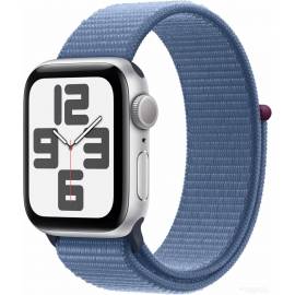 Умные часы Apple Watch SE 2 40 мм (алюминиевый корпус, серебристый/грозовой синий, нейлоновый ремешок)
